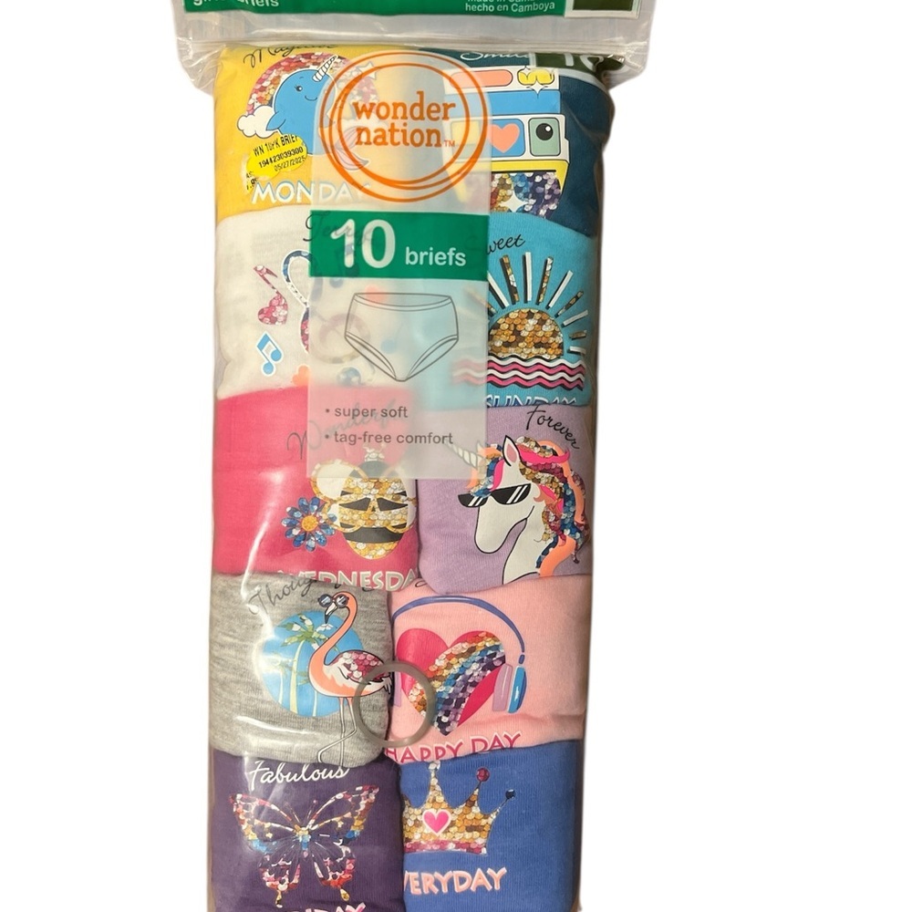 WONDER NATION GIRLS UNDERWEAR BUNDLE - 14 HIPSTERS & 10  BRIEFS, SIZE 16/18 - Picture 4 of 5